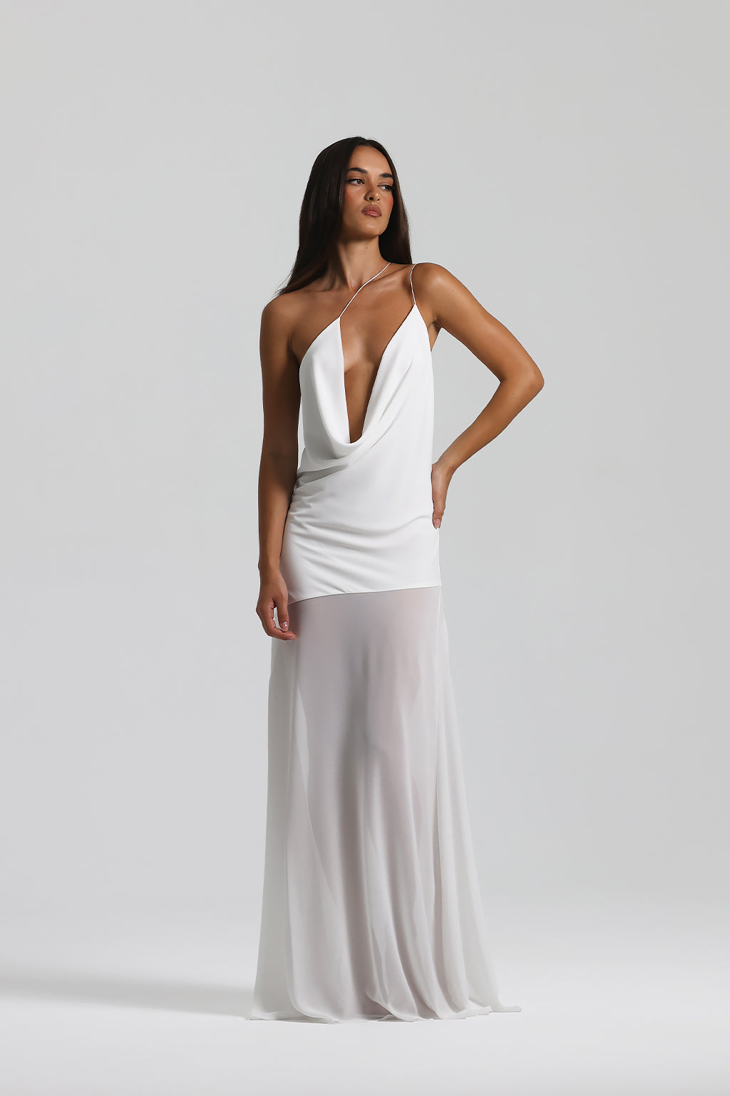 open lace back dress Natalie Rolt Yolanda Gown Pink – shortandsweethire main image 0