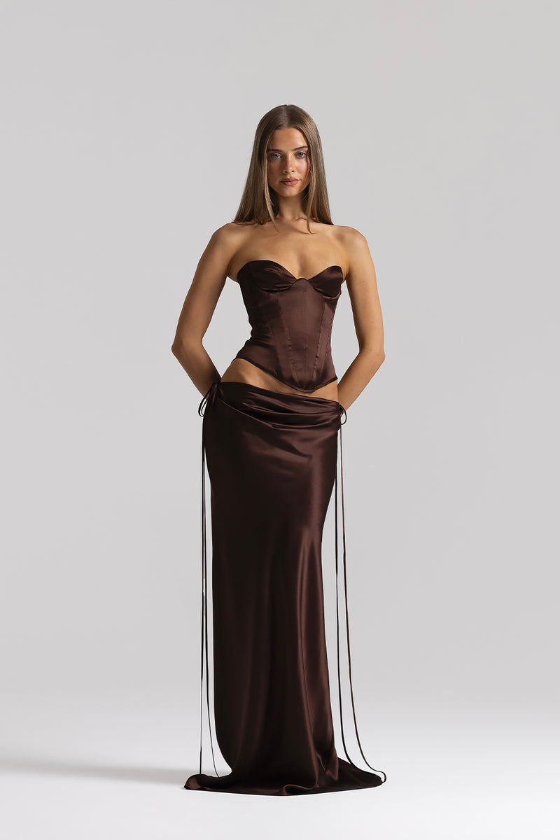 ElinaBustier_EvelynSkirt_Espresso