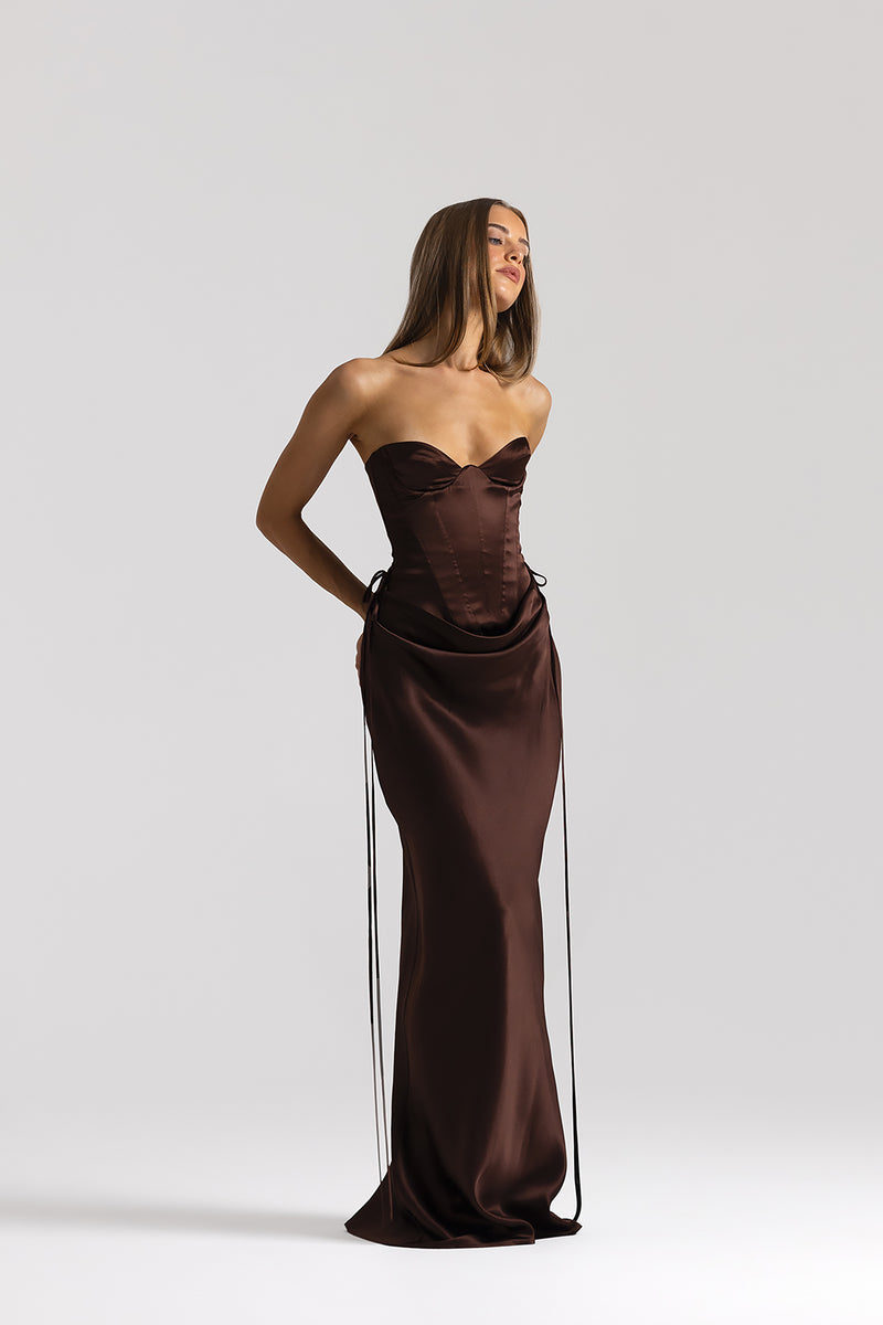 ElinaBustier_EvelynSkirt_Espresso