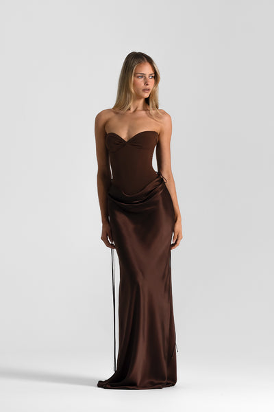 EvelynSkirt_VerityBustier_Espresso