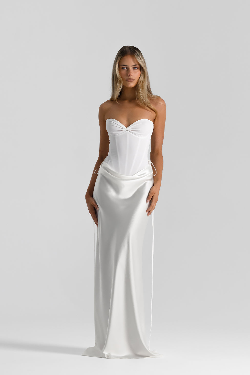 natalie rolt bridesmaid dresses Natalie Rolt Verity Bustier + Evelyn Skirt in Baby Pink