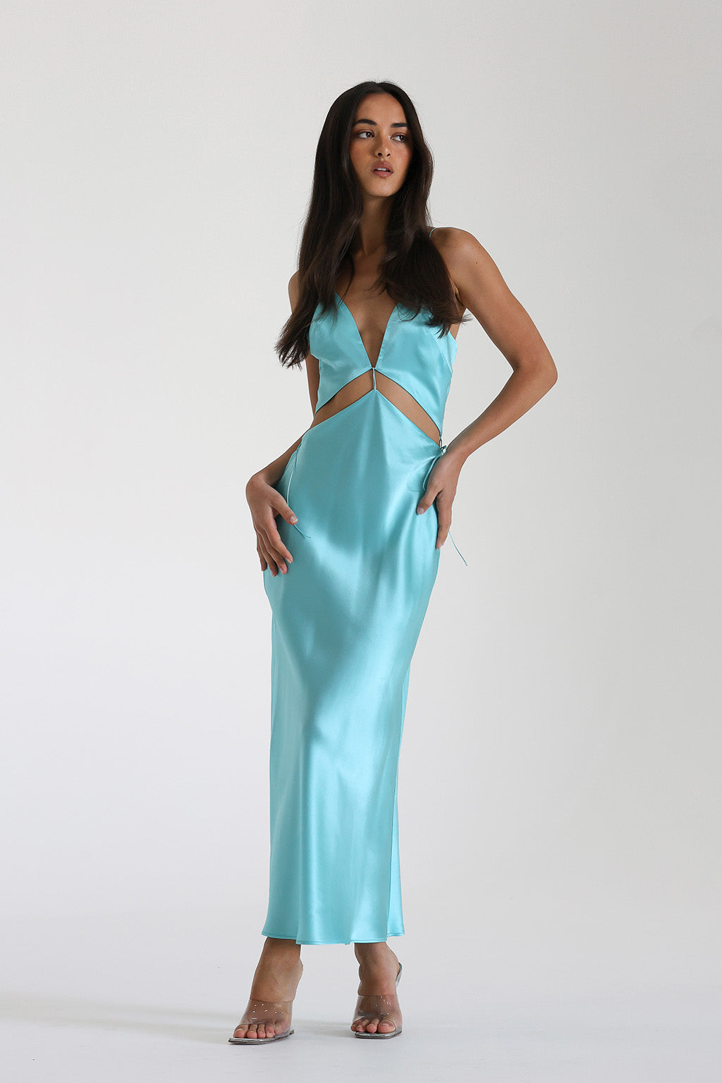 natalie rolt green dress Natalie Rolt Green Silk Mikayla Mini Dress Size 3 UK 10-12